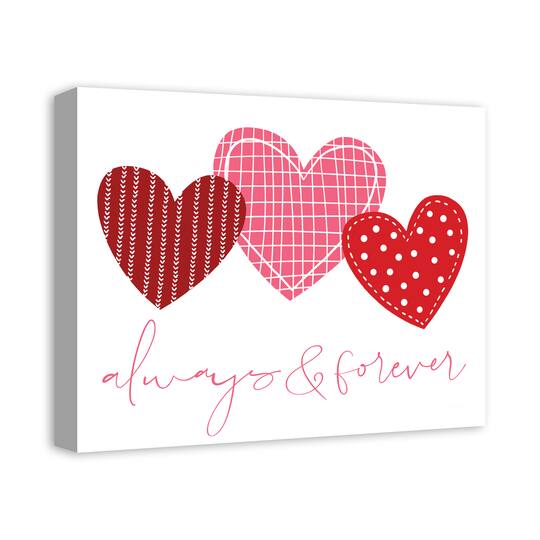 Pattern Hearts Canvas Wall Art